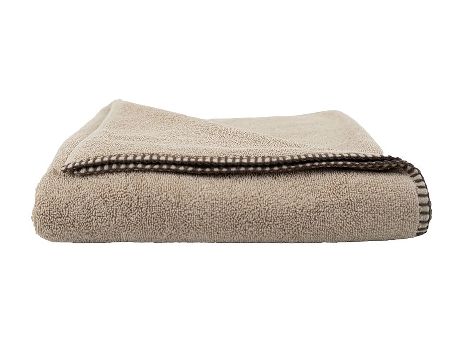 Serviette de toilette éponge bouclette 50x100 FJORD coton beige sable