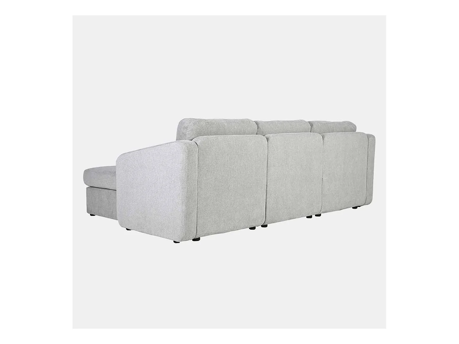 Divano Modulare 3 Posti Grigio Chiaro con Pouf - Design Equilibrato, Tessuto ad Alte Prestazioni FlexiPet - Struttura in Legno Massello