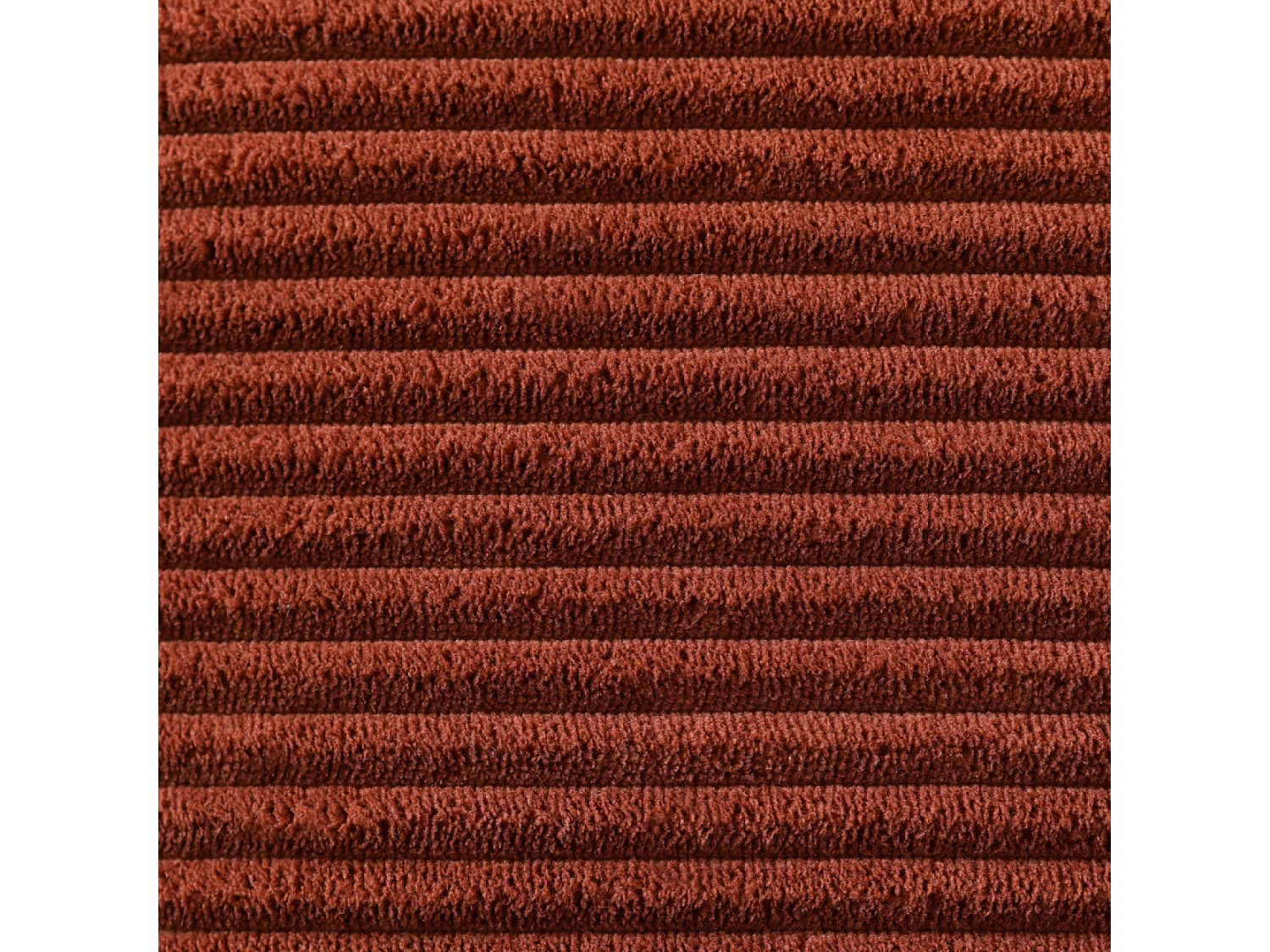 Canapé 3 places scandinave en velours côtelé terracotta HOGA