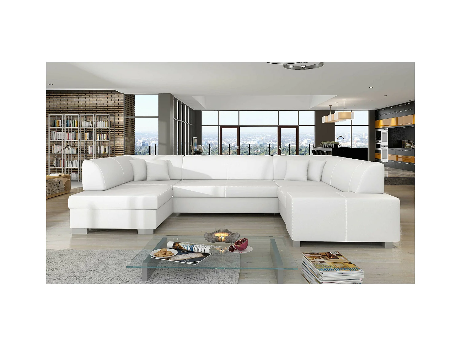 Ecksofa Violla UL/Stoffbezug/