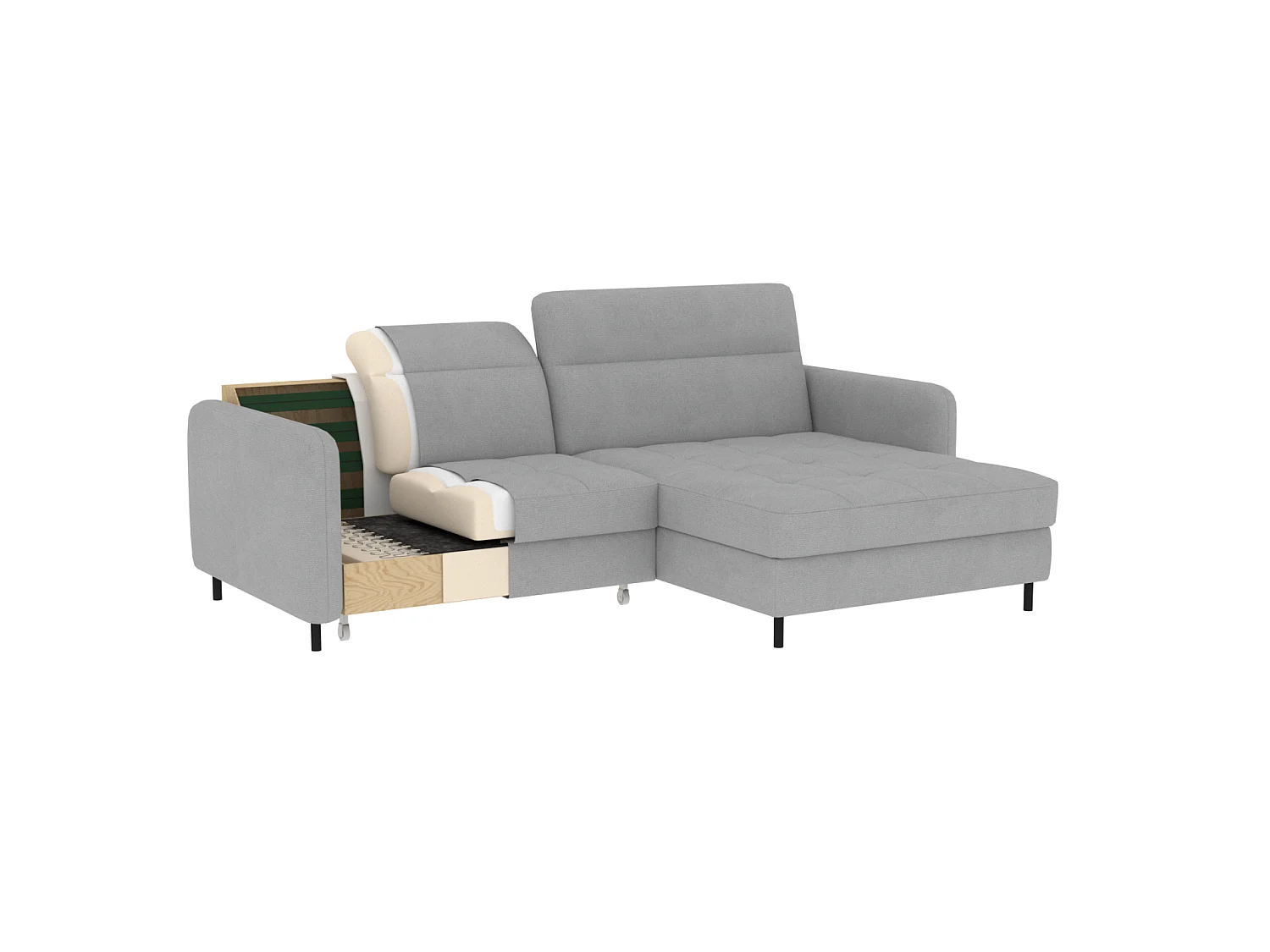 Canapé Corner Tippo R/revêtement tissu/Beige