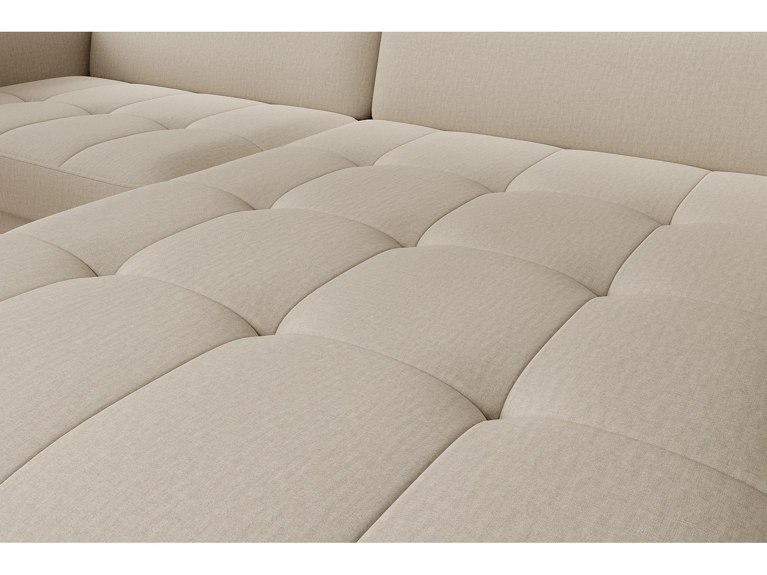 Divano d'angolo Tippo R/rivestimento in tessut/Beige