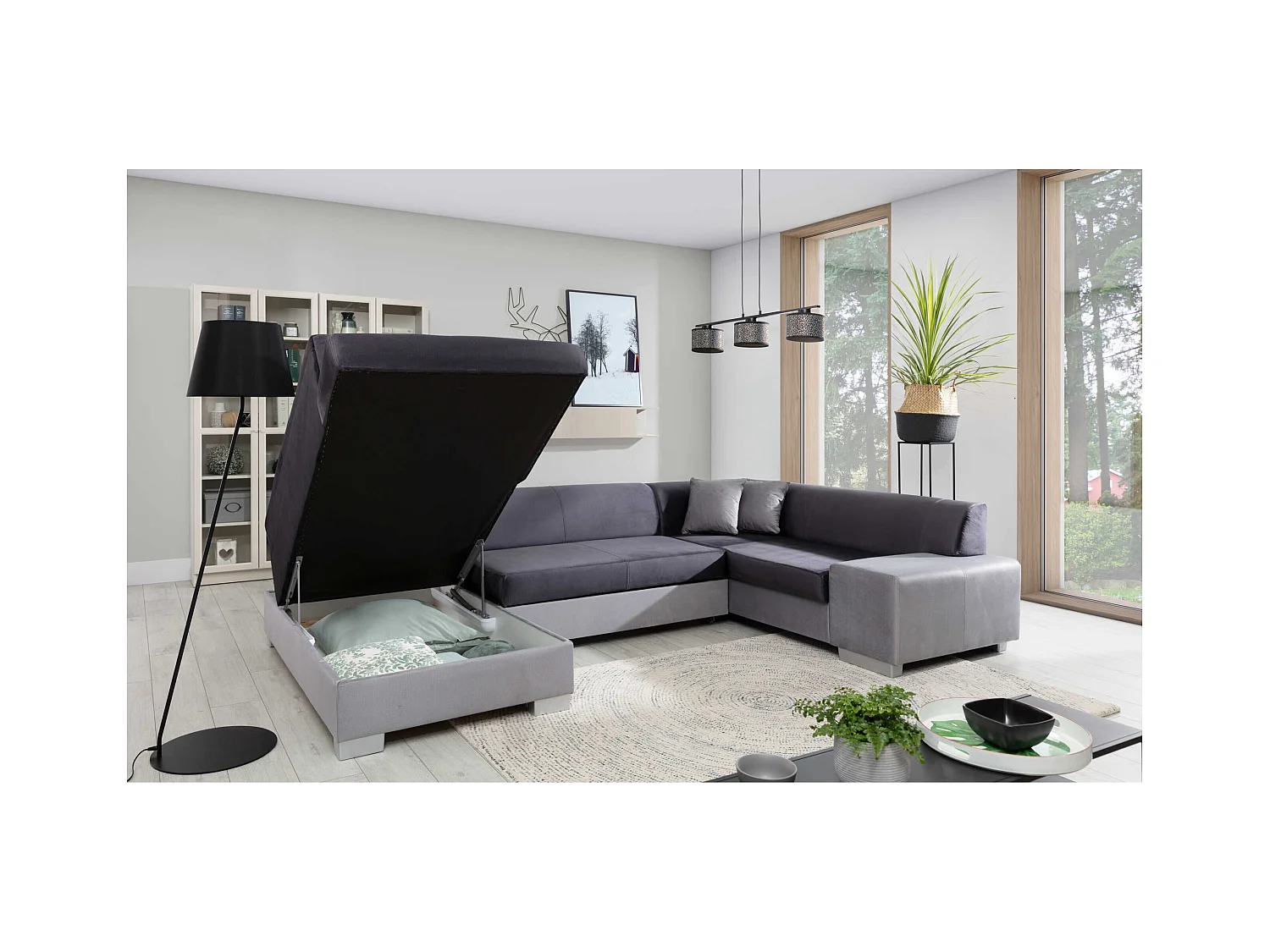 Canapé Corner Violla UL/revêtement tissu/