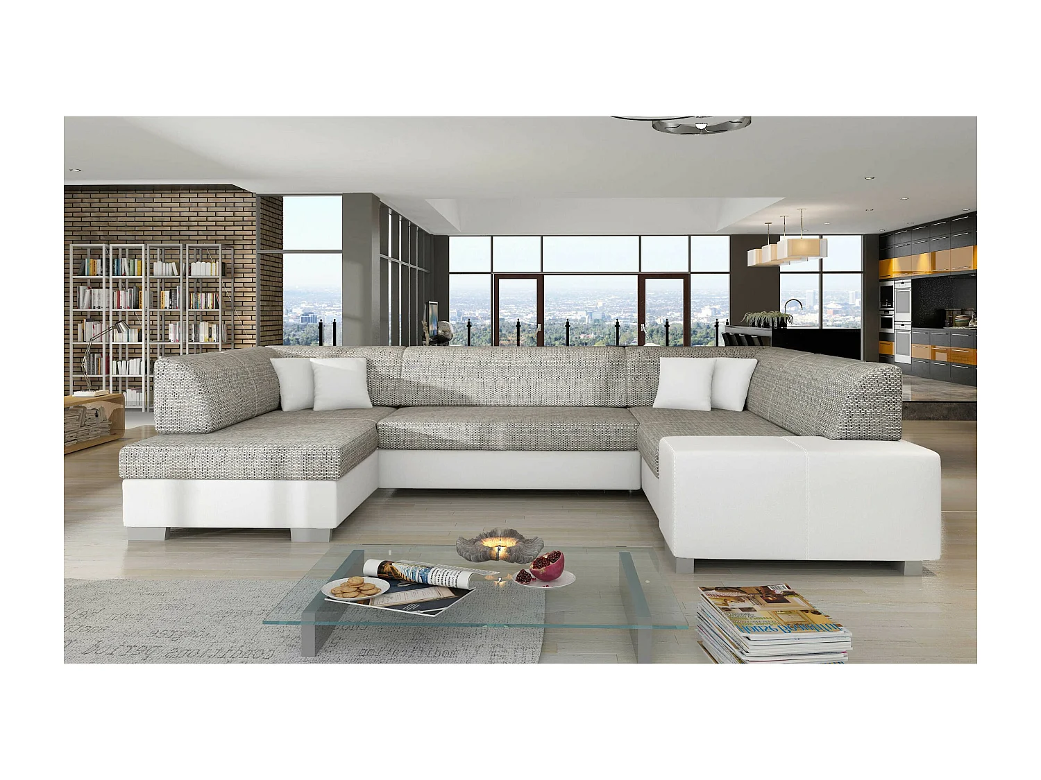 Ecksofa Violla UL/Stoffbezug/