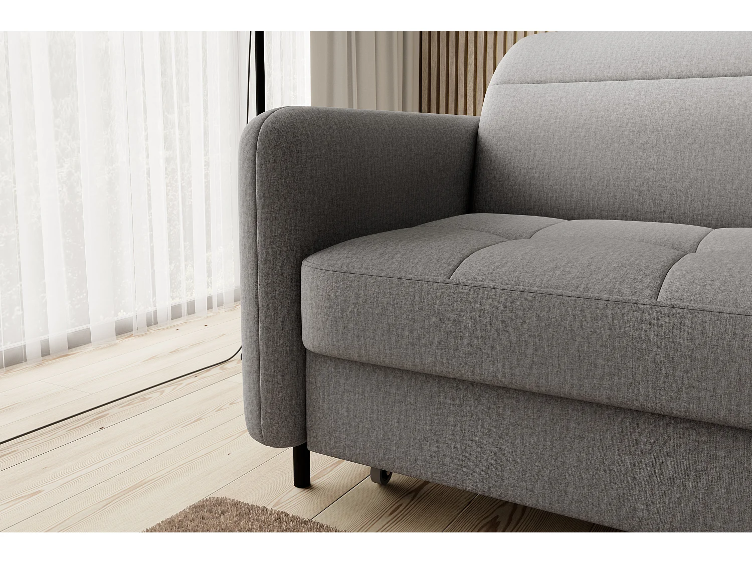 Canapé Corner Tippo R/revêtement tissu/Gris