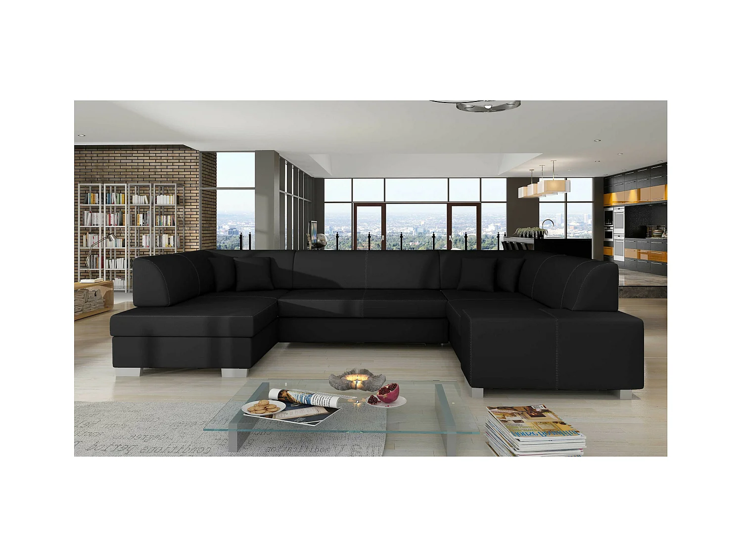 Canapé Corner Violla UL/revêtement tissu/