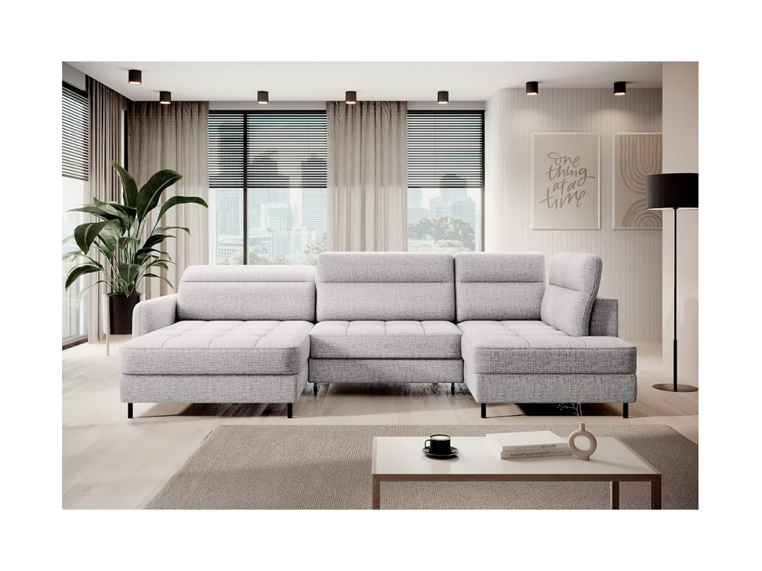 Ecksofa Silvio UL/Stoffbezug/