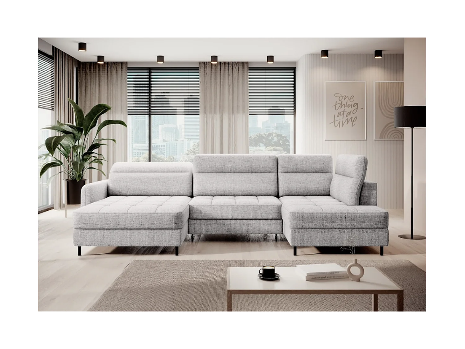 Ecksofa Silvio UL/Stoffbezug/