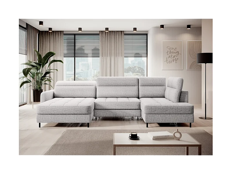 Divano d'angolo Silvio UL/rivestimento in tessut/