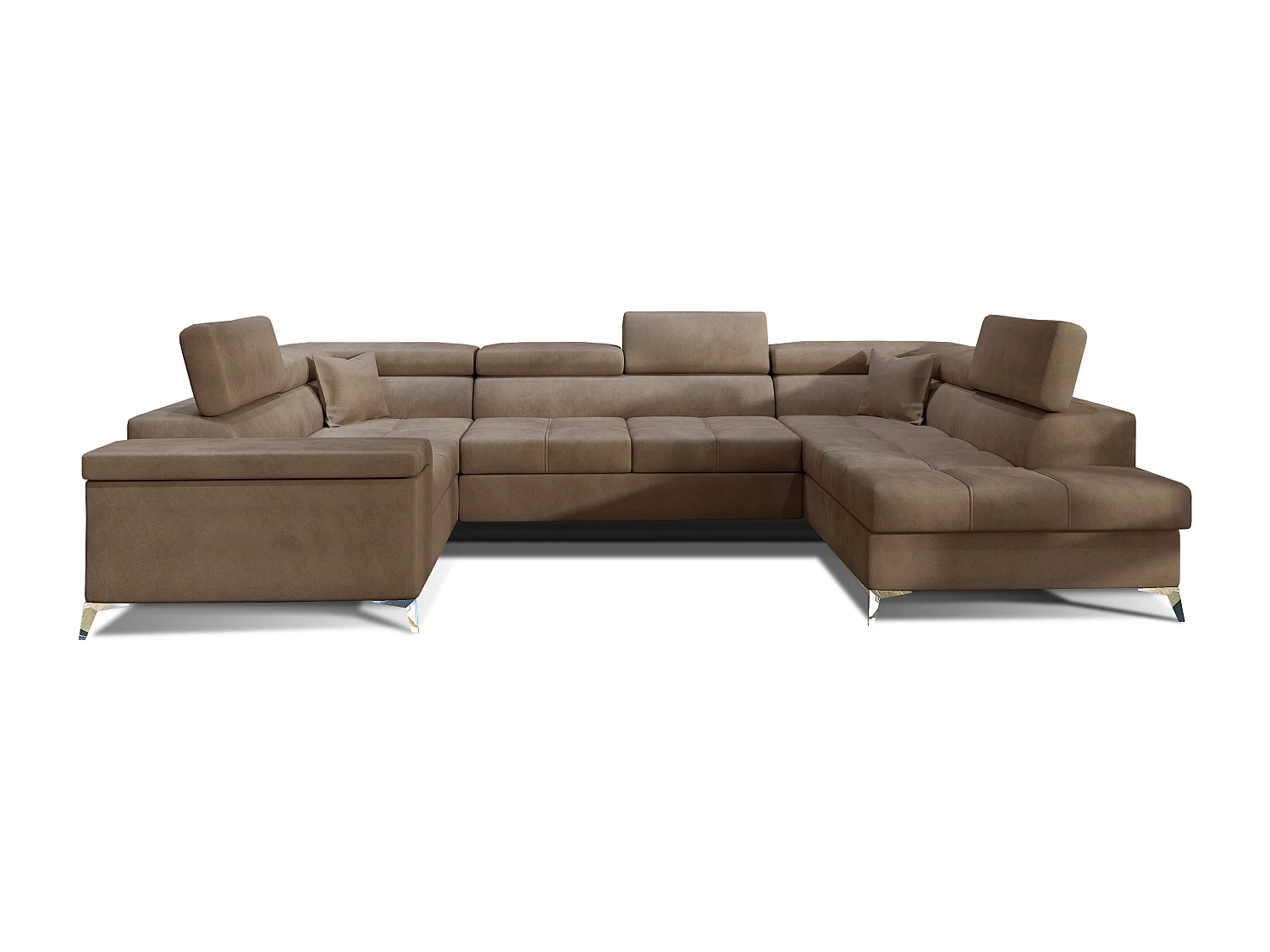 Ecksofa Roberto UR/Stoffbezug/Braun