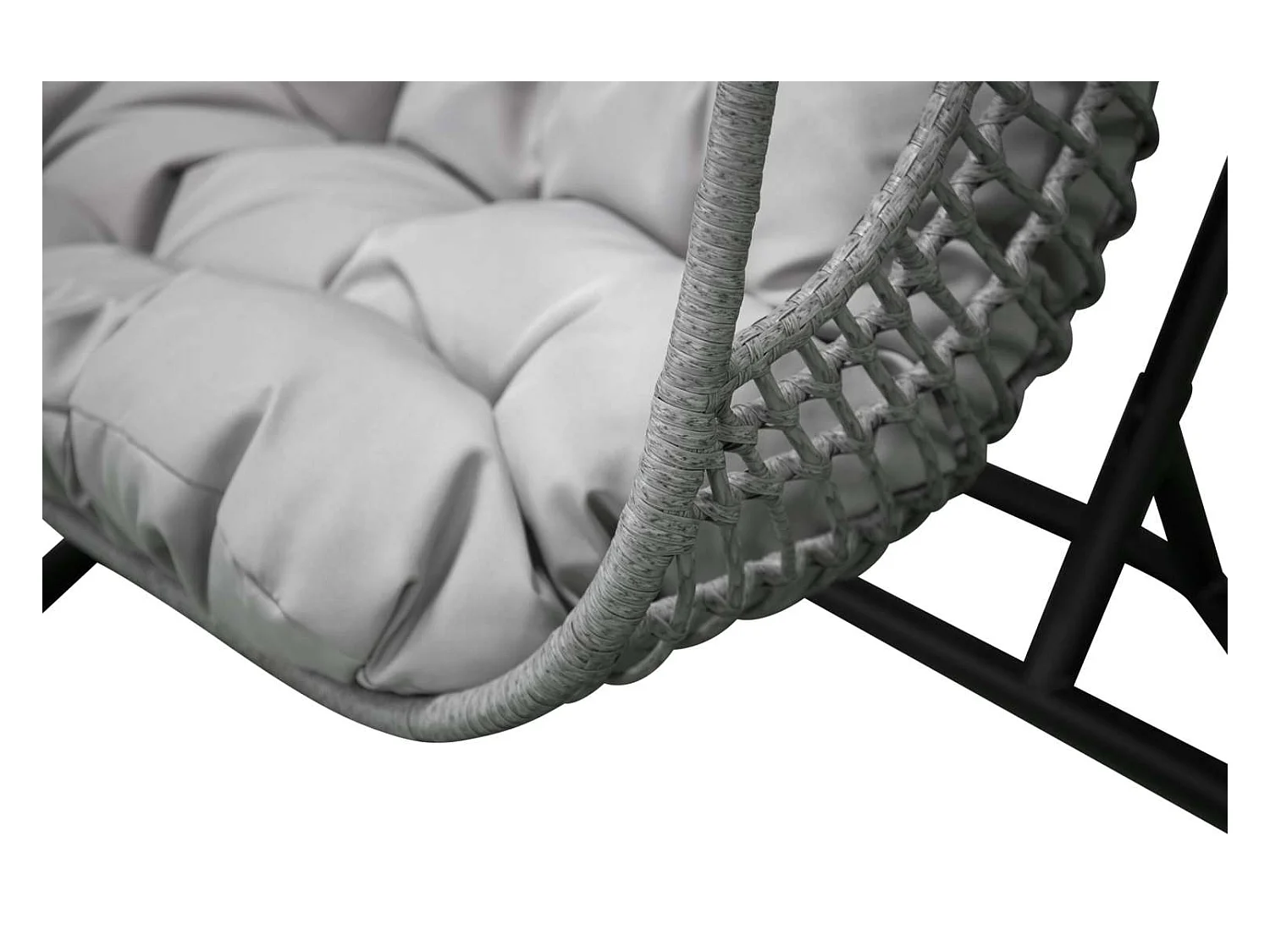 Viga hangende tuinstoel zwartgrijs.