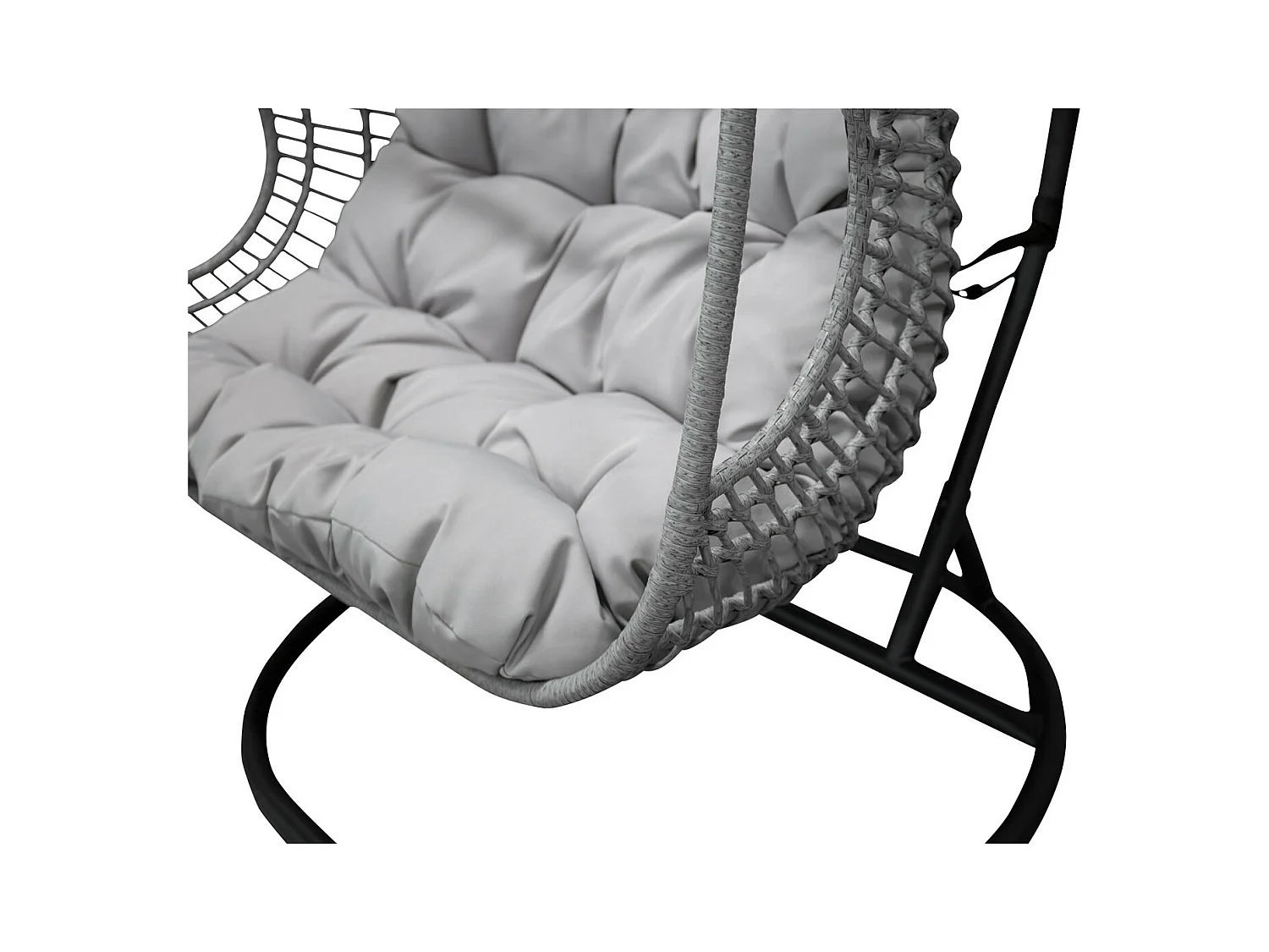 Viga hangende tuinstoel zwartgrijs.