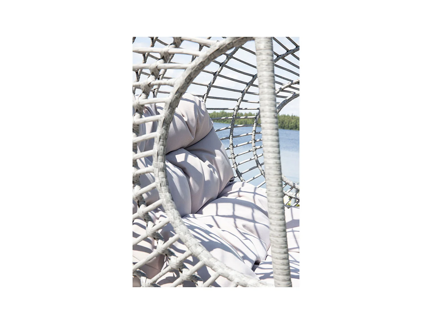 Viga hangende tuinstoel zwartgrijs.