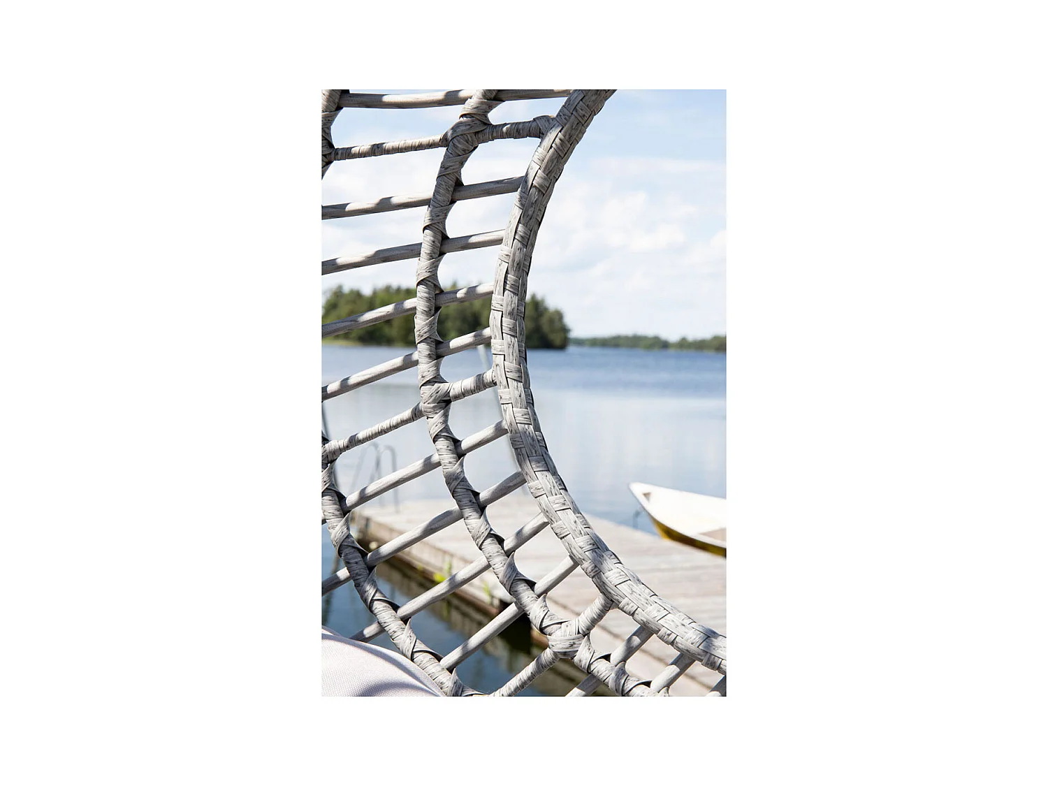 Viga hangende tuinstoel zwartgrijs.