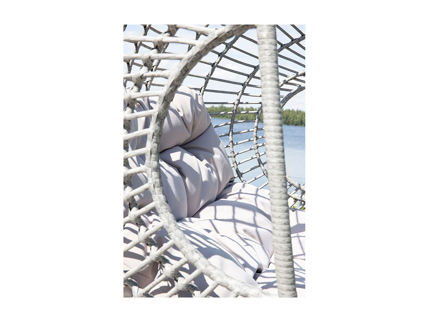 Fauteuil Suspendu Double "Viga" 196cm Gris