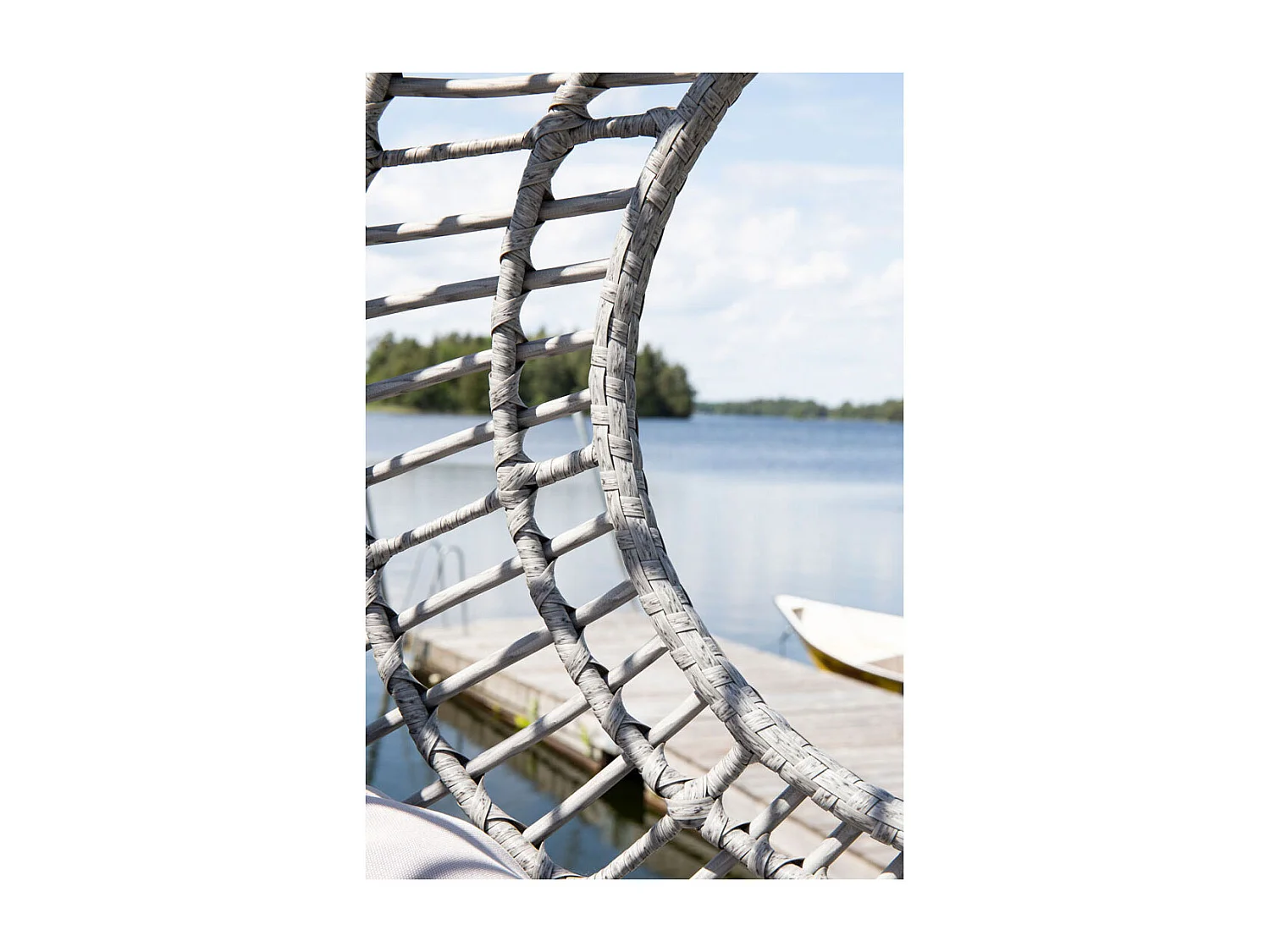 Fauteuil Suspendu Double "Viga" 196cm Gris