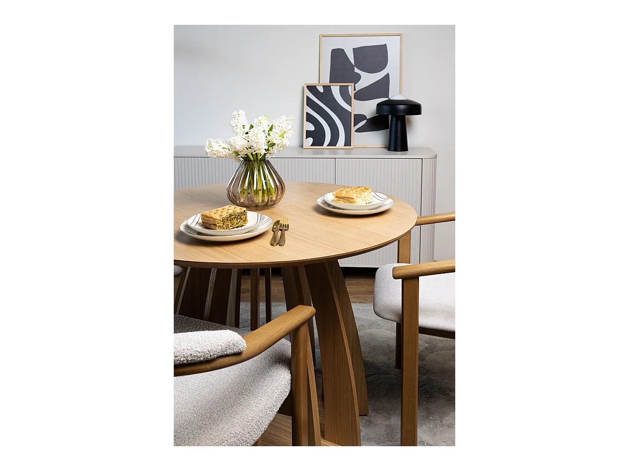 Table à manger – Couleur chêne – Ø100 cm – DICIFFY