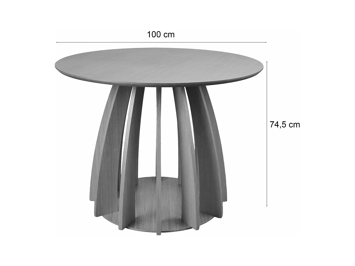 Table à manger – Couleur chêne – Ø100 cm – DICIFFY