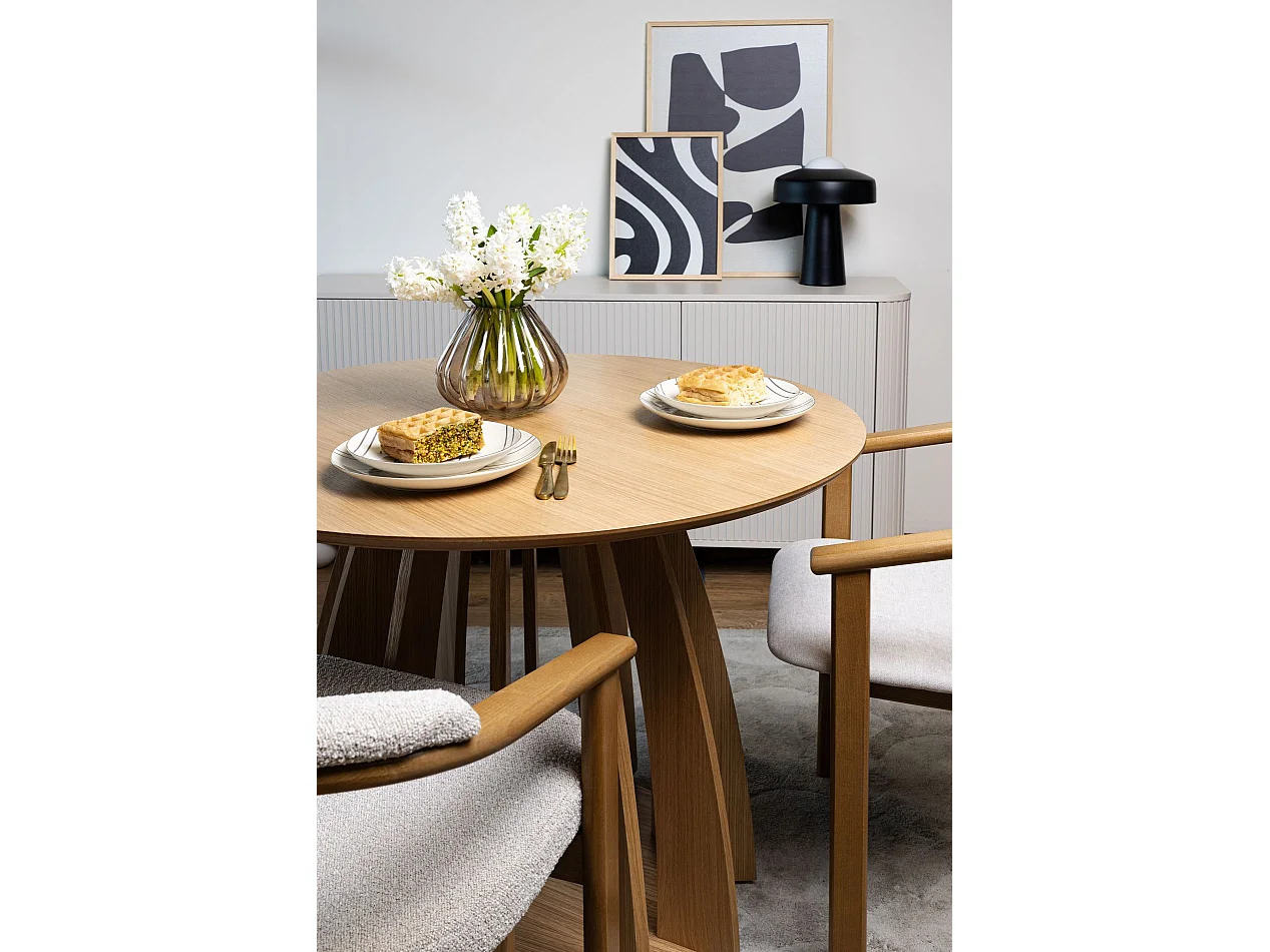 Table à manger – Couleur chêne – Ø100 cm – DICIFFY