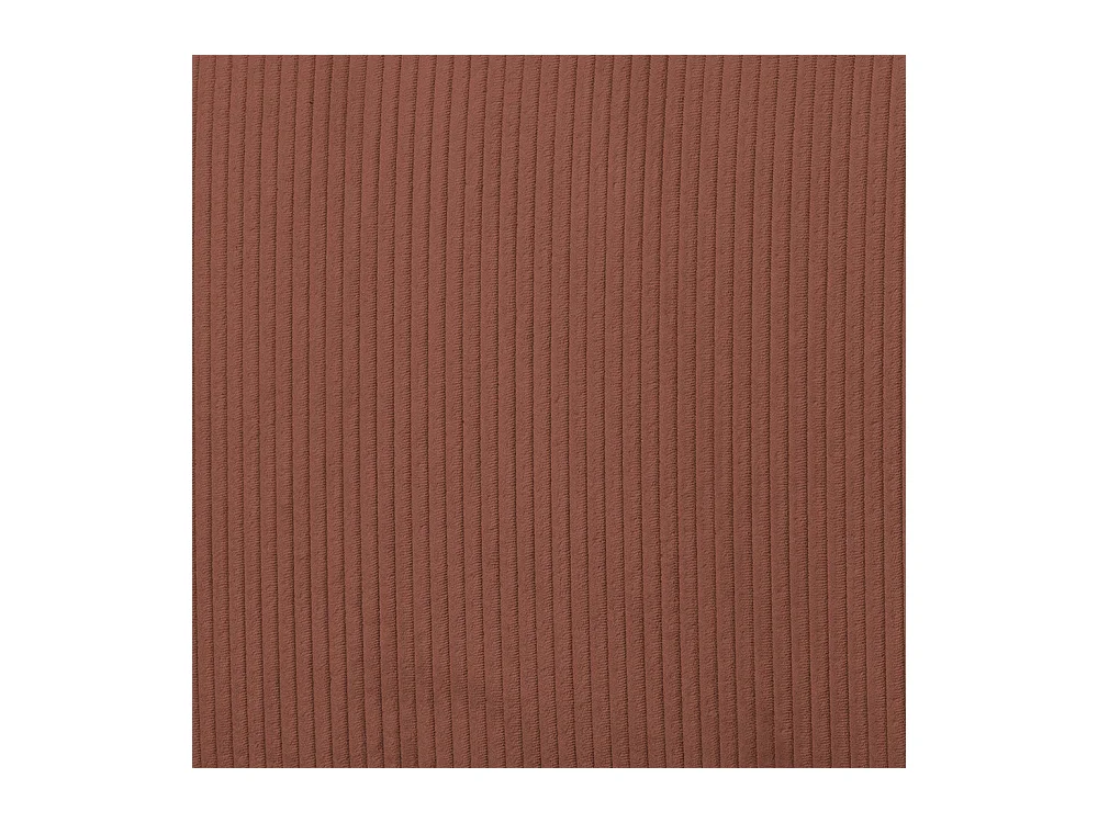 Stune - Canapé droit 4 places en velours côtelé à accoudoirs larges - Terracotta