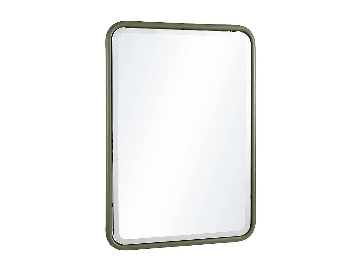 HELENA - Miroir rectangulaire angles arrondis en métal vert