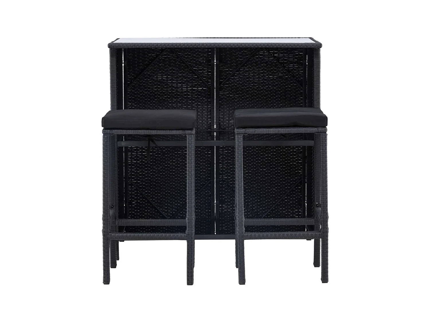 Ensemble bar et 2 tabourets de jardin Knock