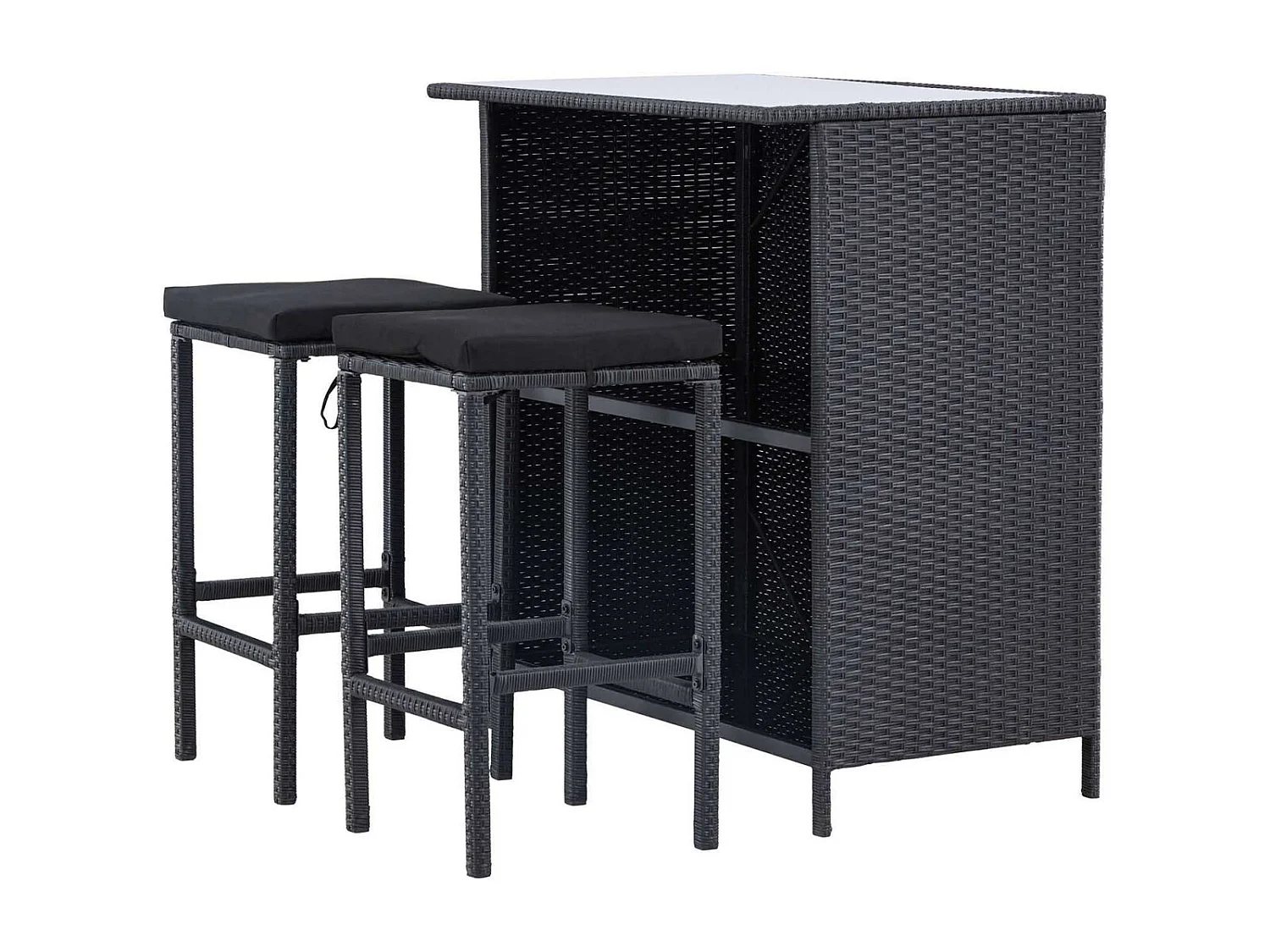 Ensemble bar et 2 tabourets de jardin Knock