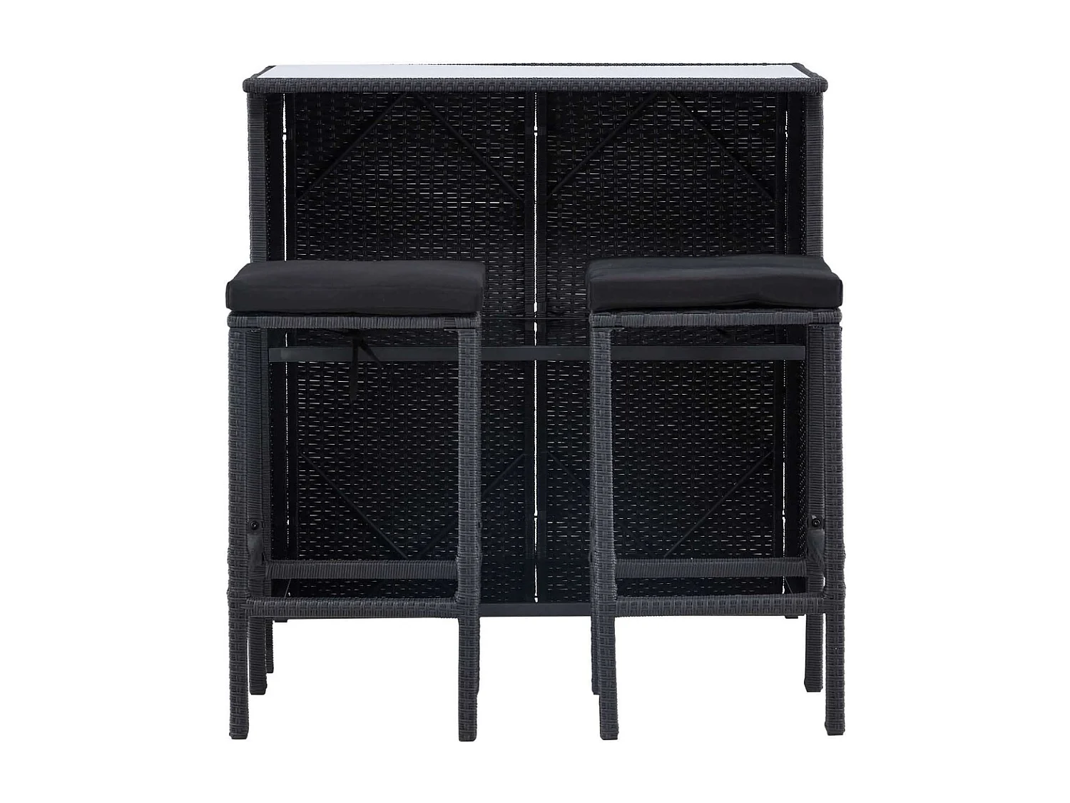 Ensemble bar et 2 tabourets de jardin Knock