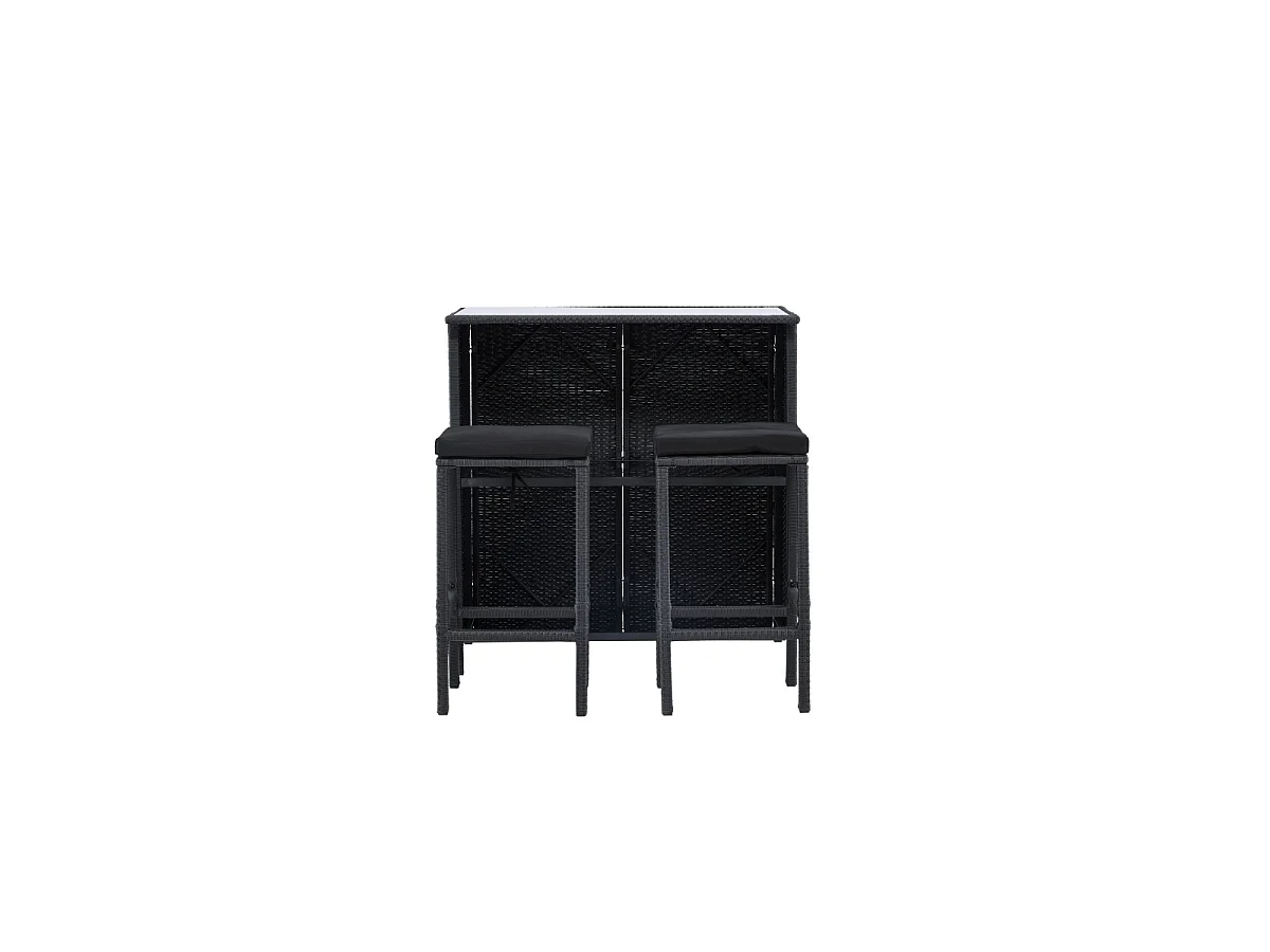 Knock loungeset 3 delen zwart.