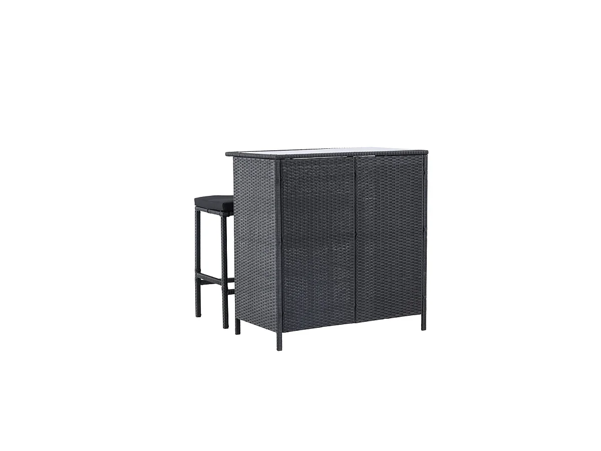Knock loungeset 3 delen zwart.