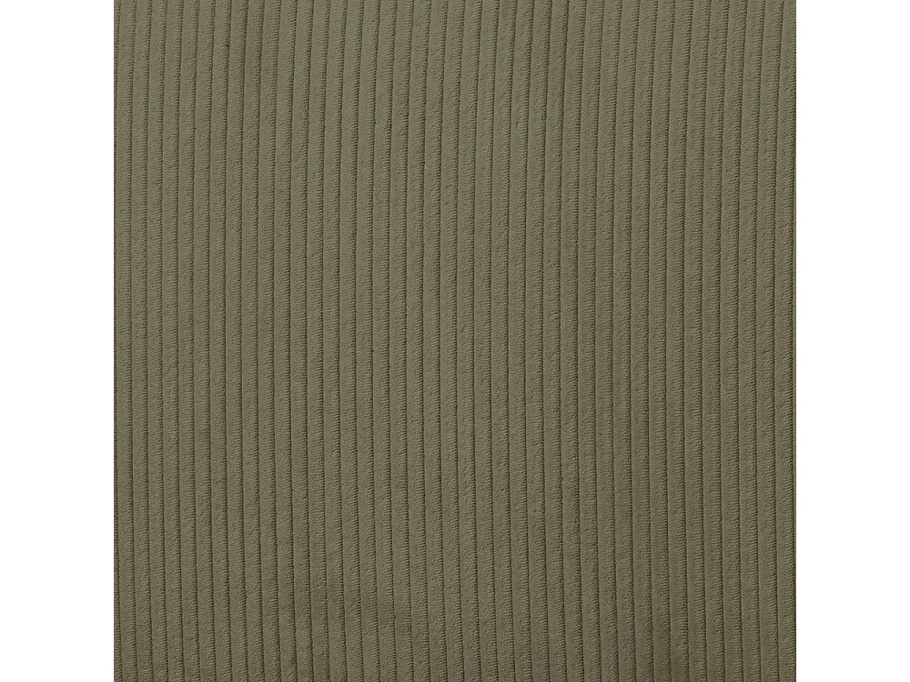 Stune - Canapé droit 4 places en velours côtelé à accoudoirs larges - Vert