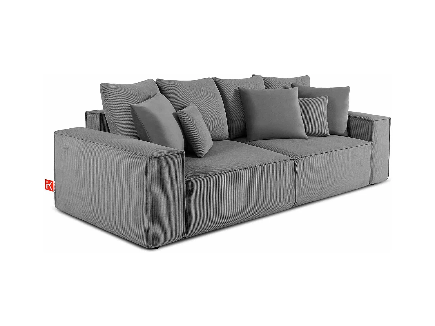 Canapé convertible avec fonction de couchage NAPI - 3 places - avec coussins - Gris