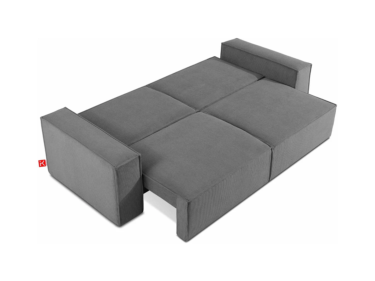 Canapé convertible avec fonction de couchage NAPI - 3 places - avec coussins - Gris
