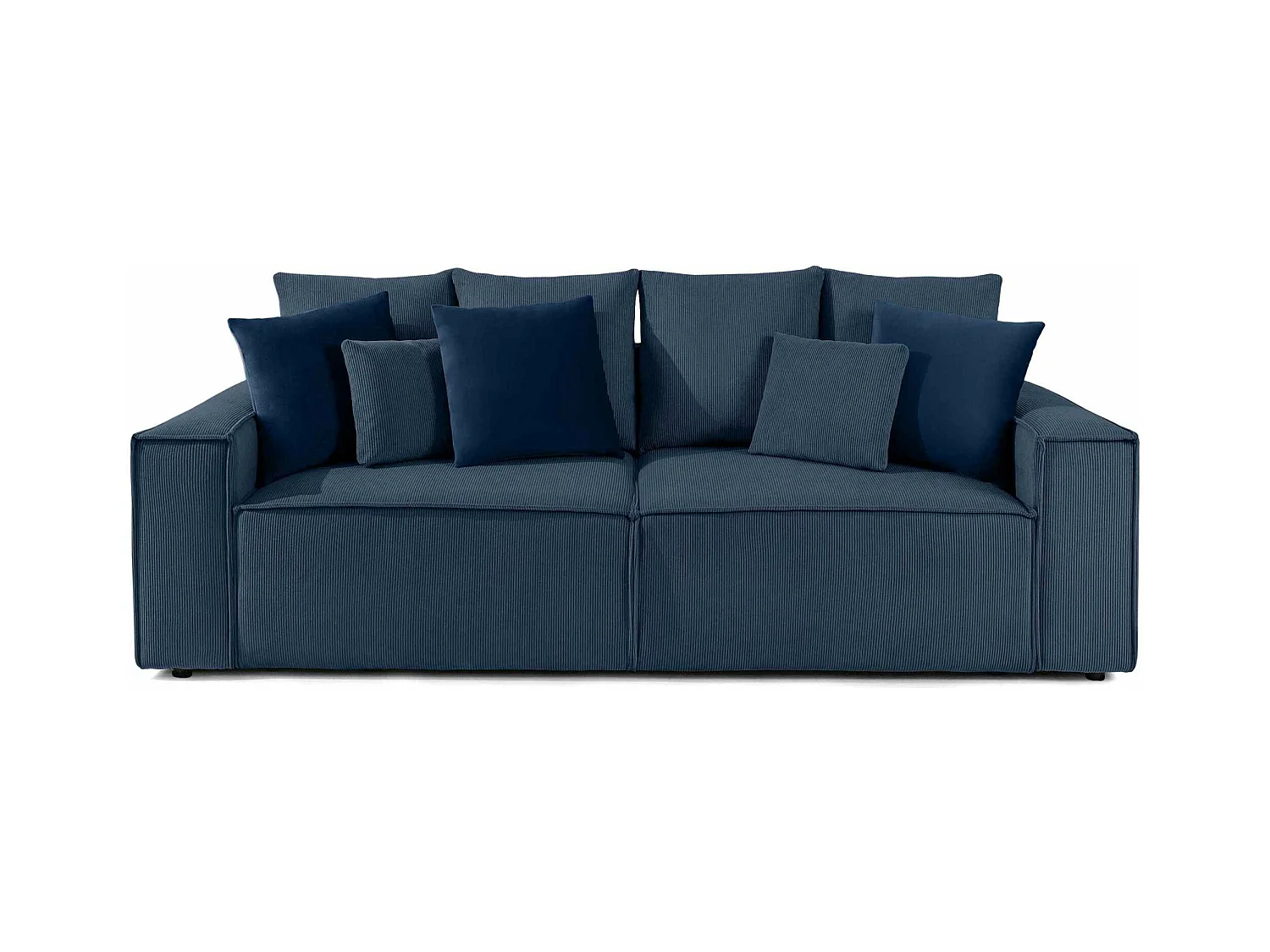 Canapé convertible avec fonction de couchage NAPI - 3 places - avec coussins - Bleu marine