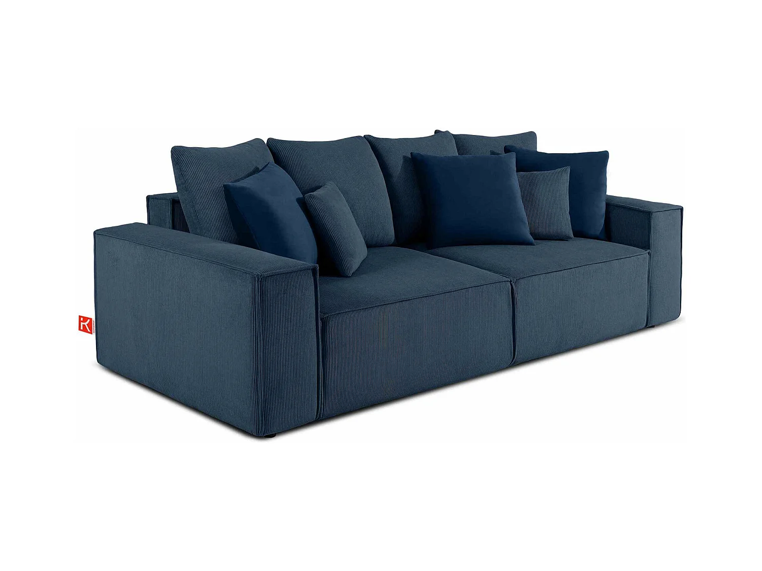 Canapé convertible avec fonction de couchage NAPI - 3 places - avec coussins - Bleu marine