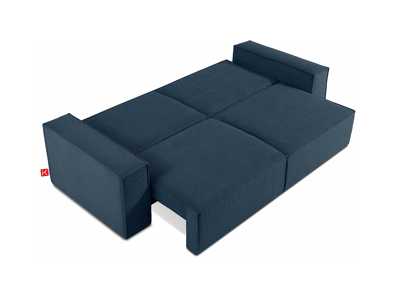Canapé convertible avec fonction de couchage NAPI - 3 places - avec coussins - Bleu marine