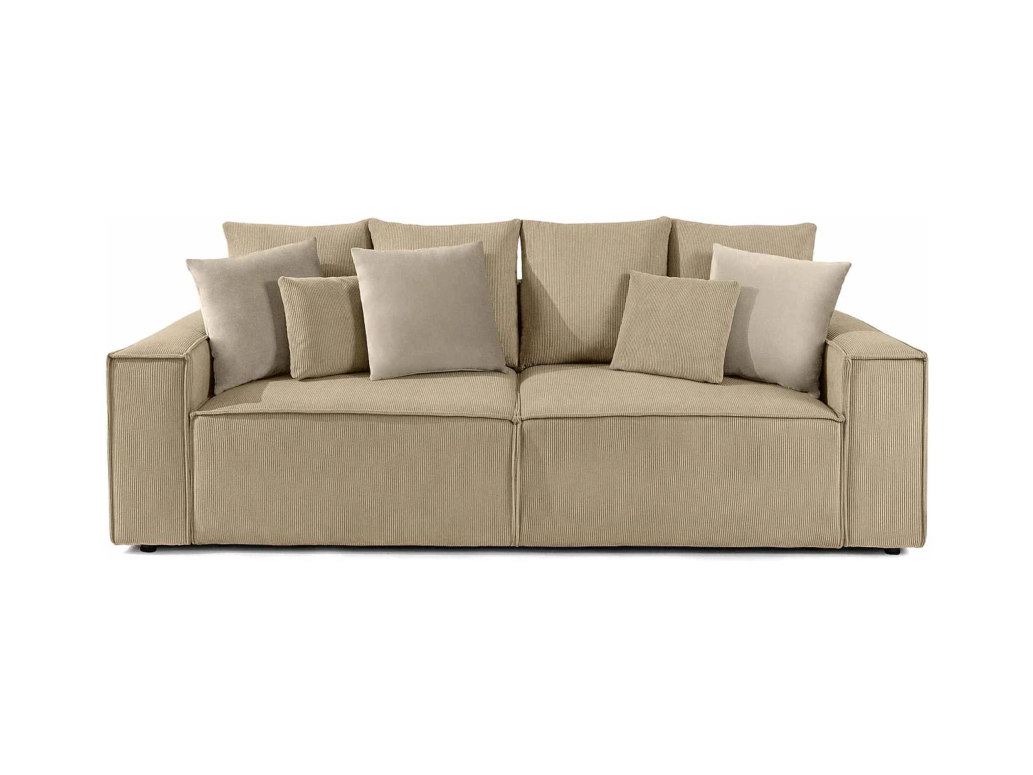 Canapé convertible avec fonction de couchage NAPI - 3 places - avec coussins - Crème