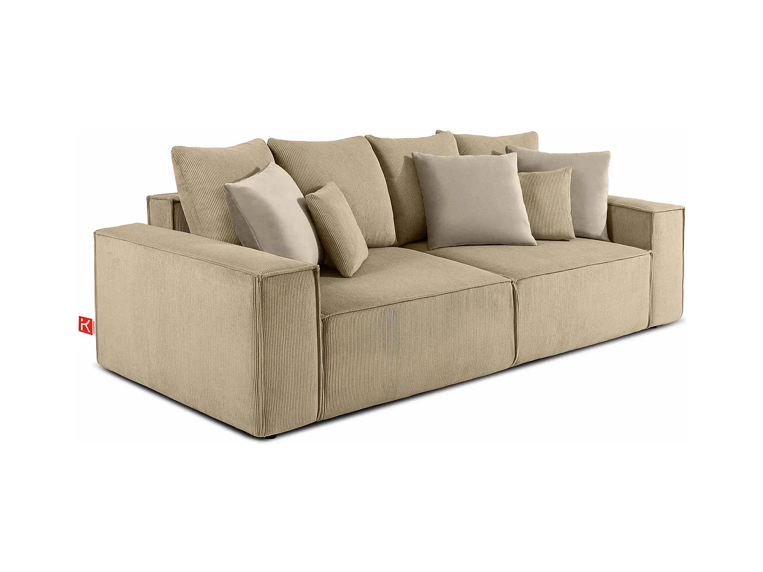 Canapé convertible avec fonction de couchage NAPI - 3 places - avec coussins - Crème