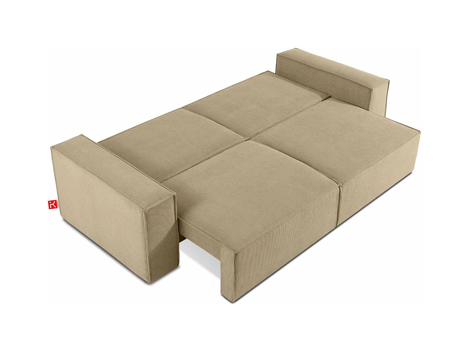 Canapé convertible avec fonction de couchage NAPI - 3 places - avec coussins - Crème