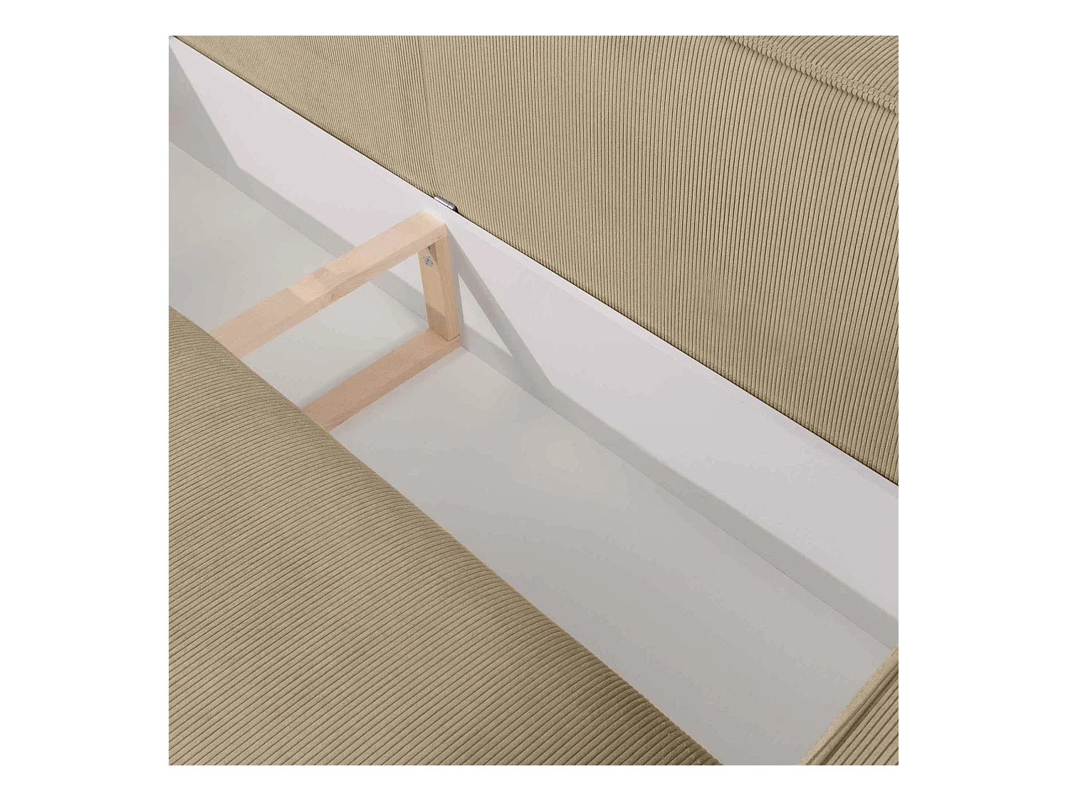 Canapé convertible avec fonction de couchage NAPI - 3 places - avec coussins - Crème