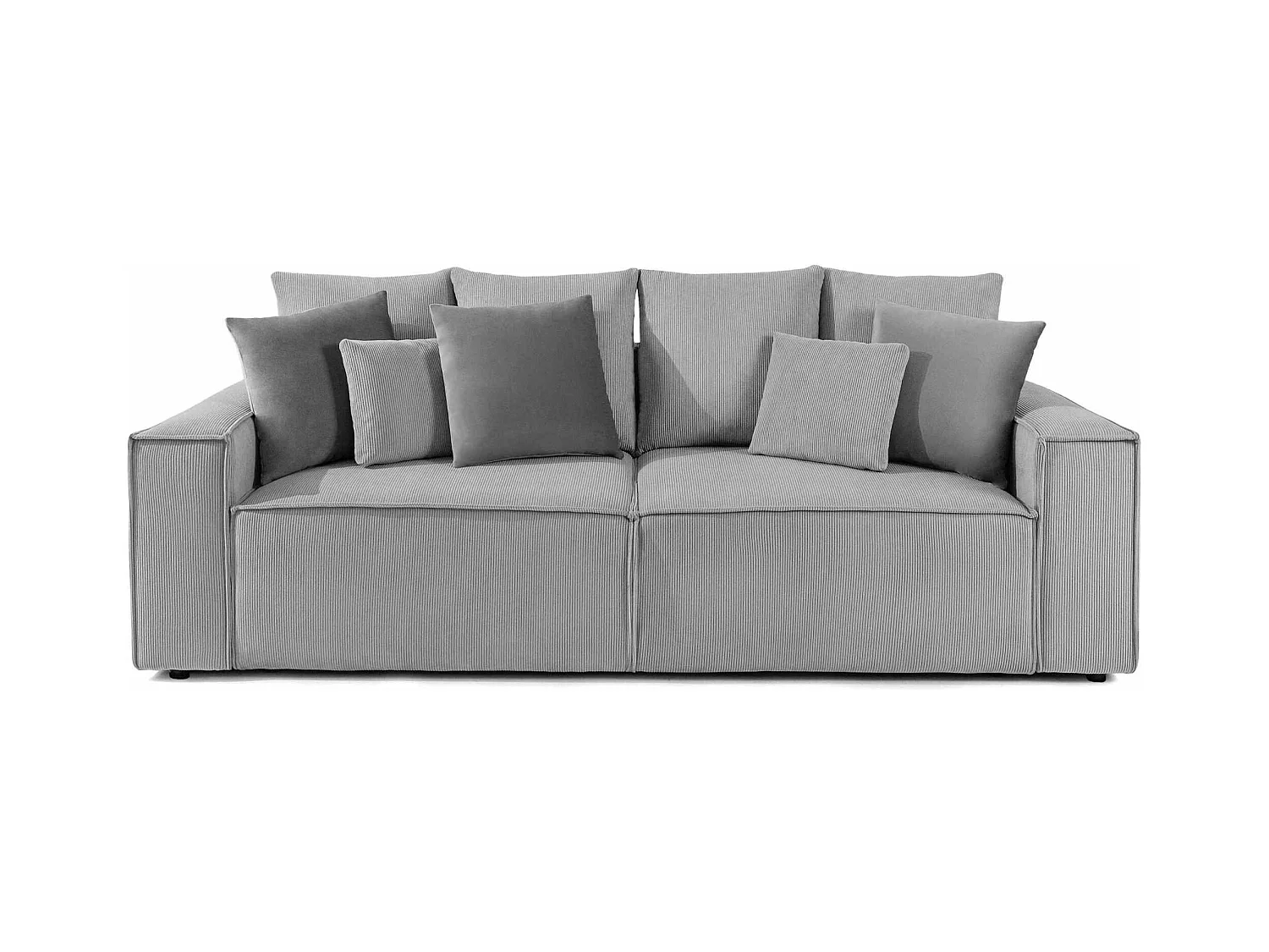 Canapé convertible avec fonction de couchage NAPI - 3 places - avec coussins - Gris clair