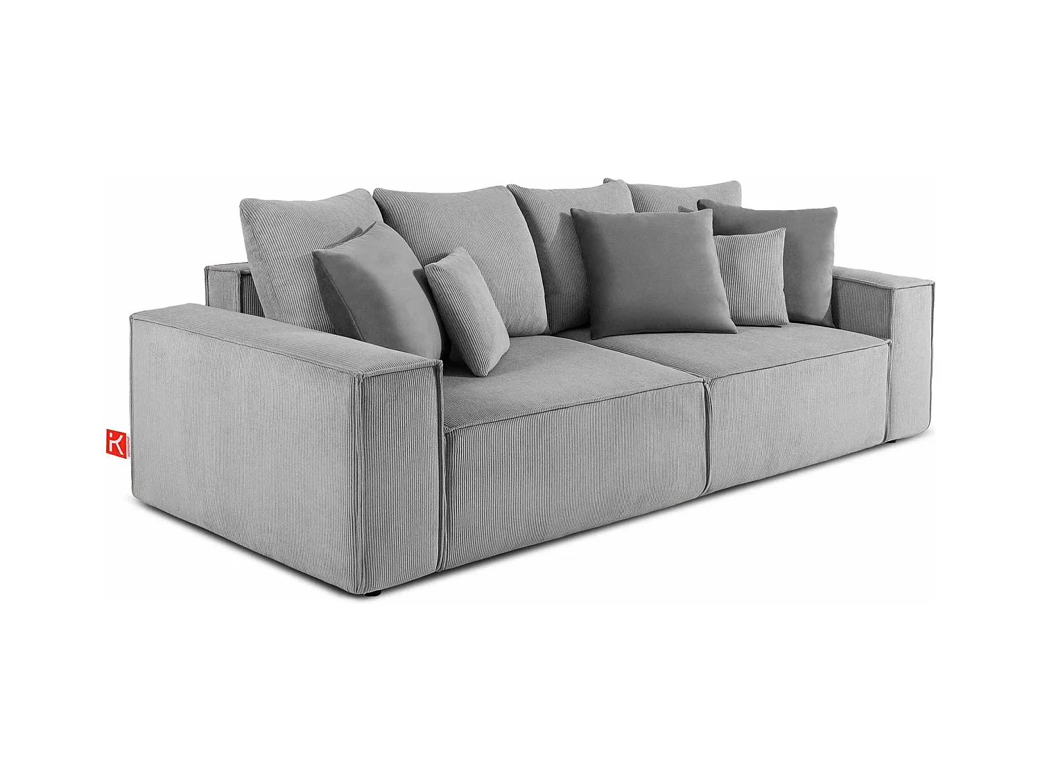 Canapé convertible avec fonction de couchage NAPI - 3 places - avec coussins - Gris clair