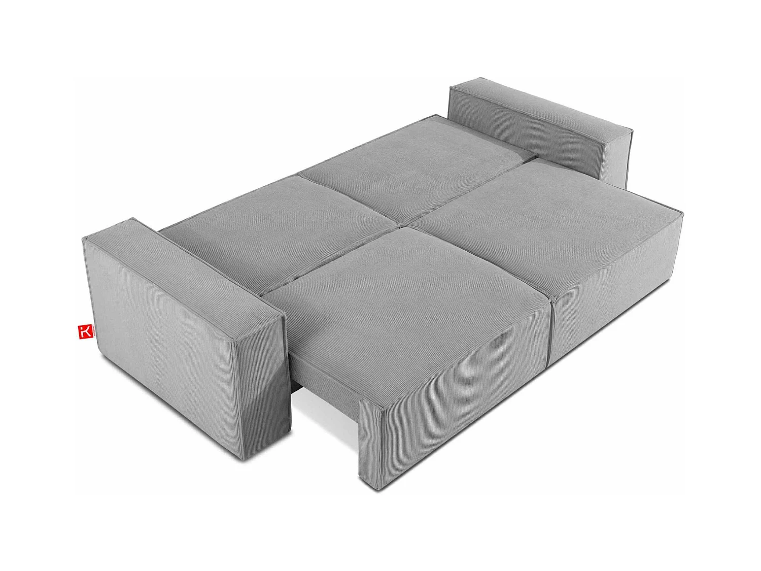 Canapé convertible avec fonction de couchage NAPI - 3 places - avec coussins - Gris clair