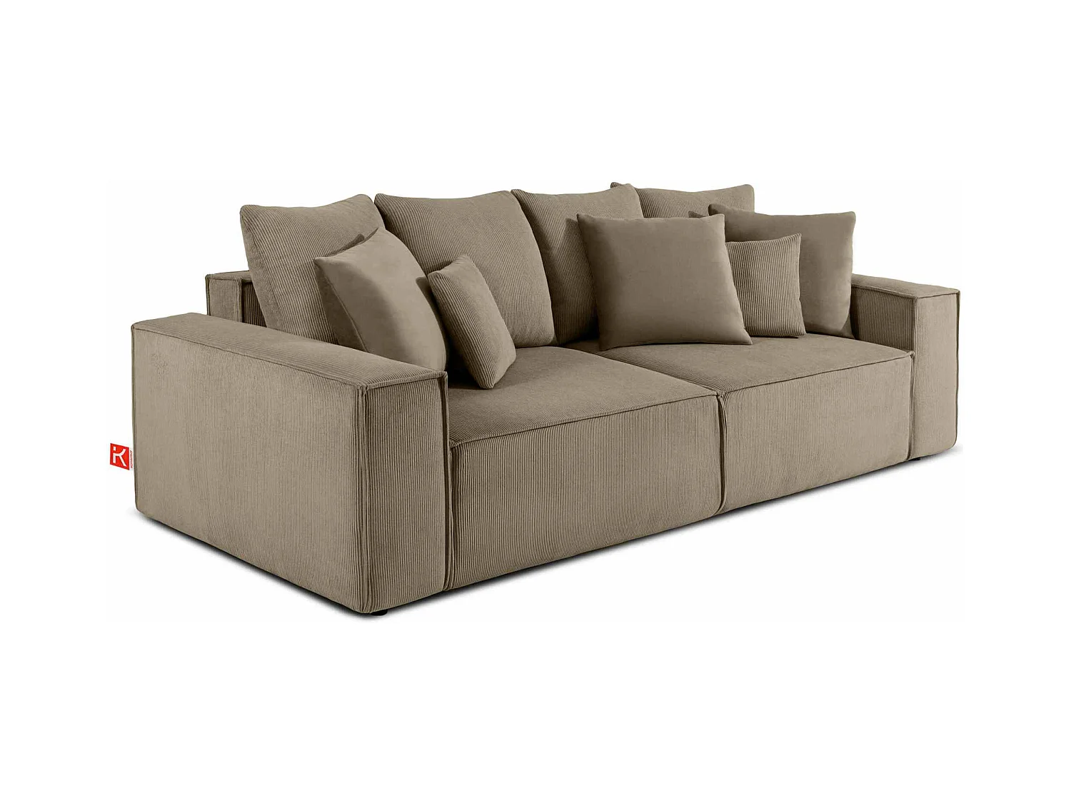 Canapé convertible avec fonction de couchage NAPI - 3 places - avec coussins - Beige
