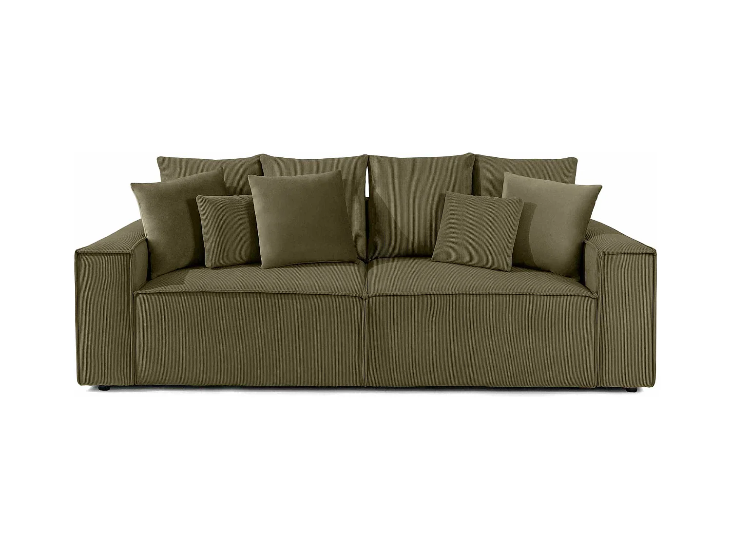 Canapé convertible avec fonction de couchage NAPI - 3 places - avec coussins - Olive