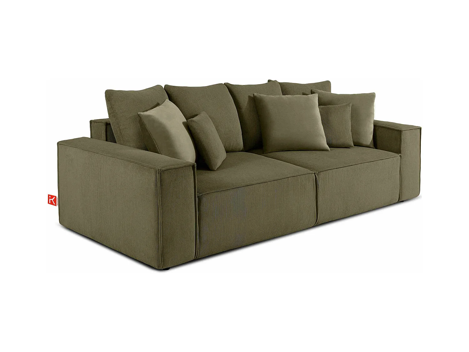 Canapé convertible avec fonction de couchage NAPI - 3 places - avec coussins - Olive