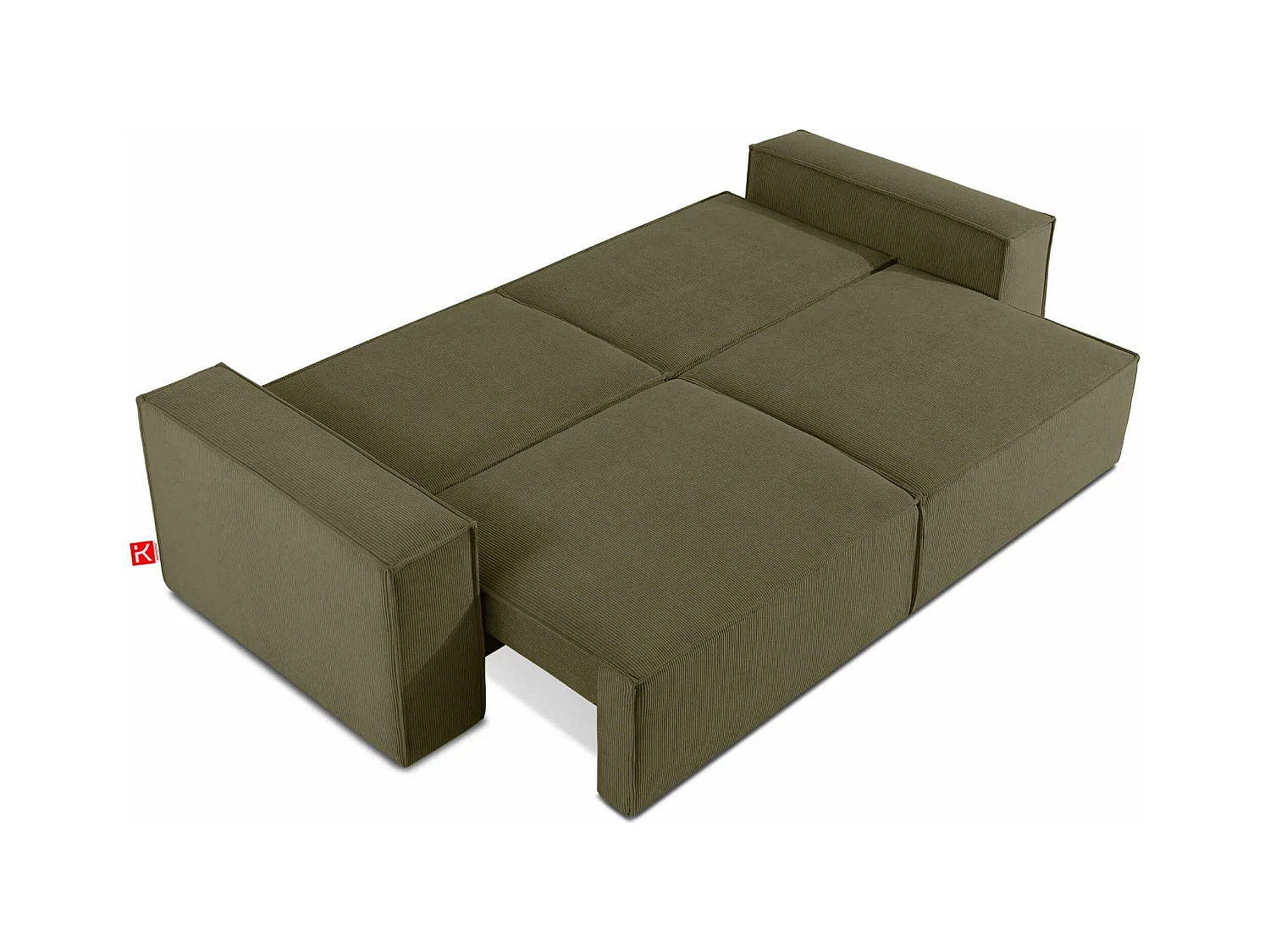 Canapé convertible avec fonction de couchage NAPI - 3 places - avec coussins - Olive