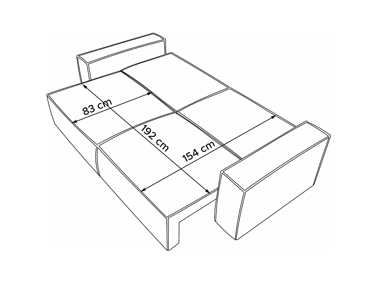 Canapé convertible avec fonction de couchage NAPI - 3 places - avec coussins - Olive