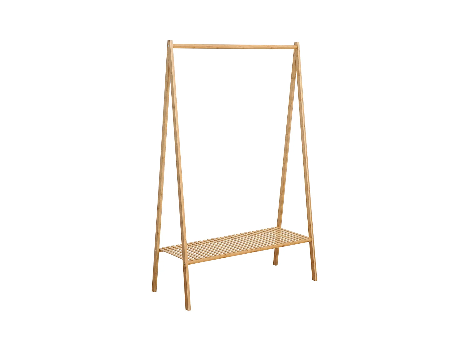 SVITA LANA porte-manteau avec étagère à chaussures en bambou pour couloir et dressing