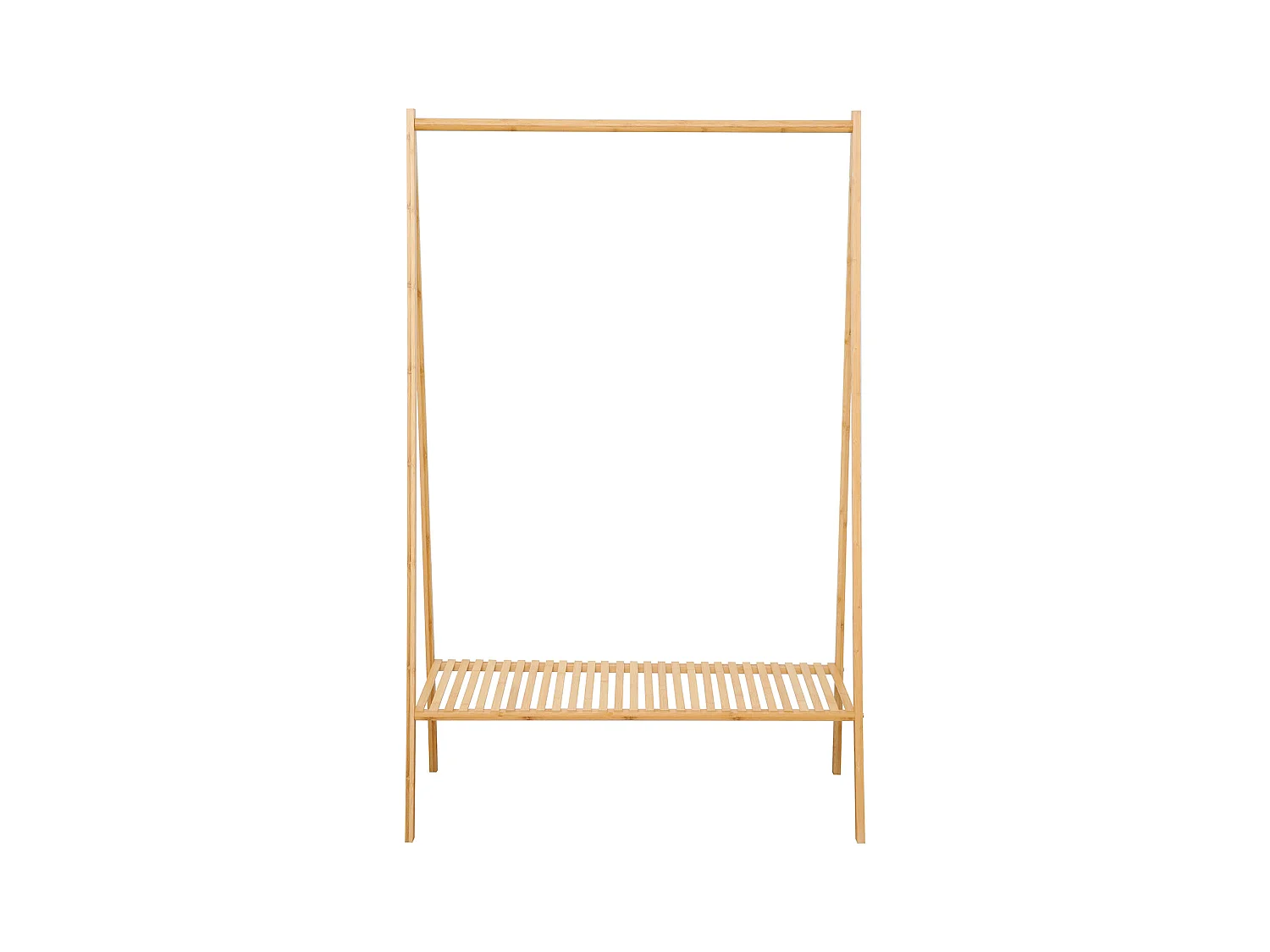 SVITA LANA porte-manteau avec étagère à chaussures en bambou pour couloir et dressing